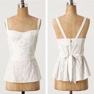 Anthropologie Girls From Savoy Eyelet Top